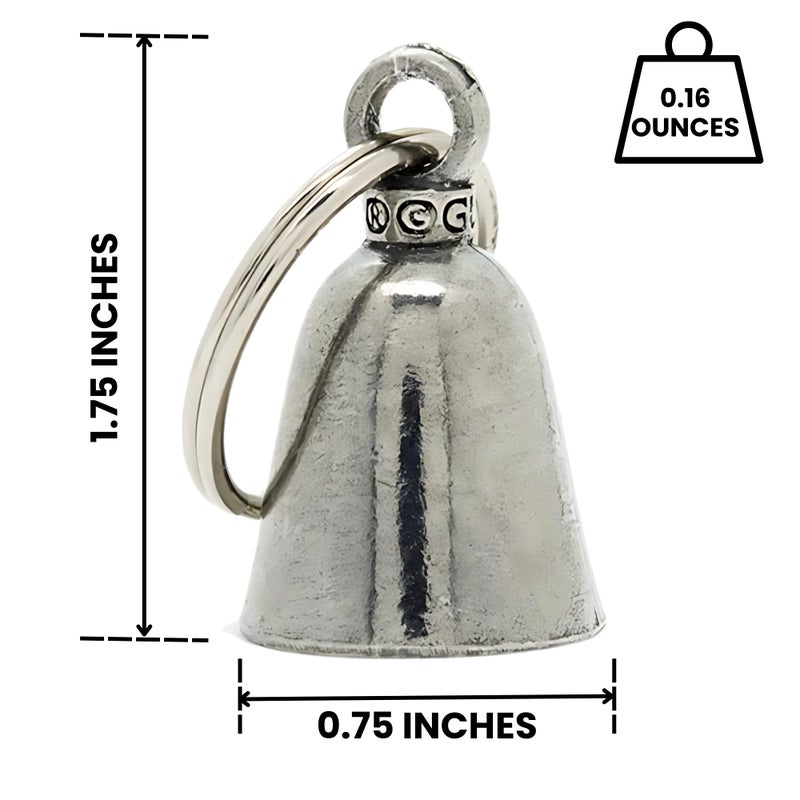 Guardian Bell Boxer Dog Good Luck Bell w/Keyring & Black Velvet Gift Bag | Motorcycle Bell | Lead-Free Pewter | Made in USA - Image 3